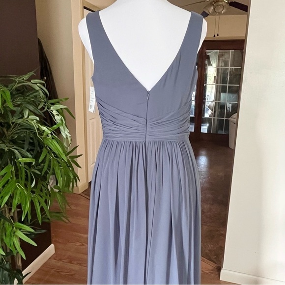 Jenny Packham Blue Chiffon Gown Empire Waist Dress Size 6 - Picture 11 of 15